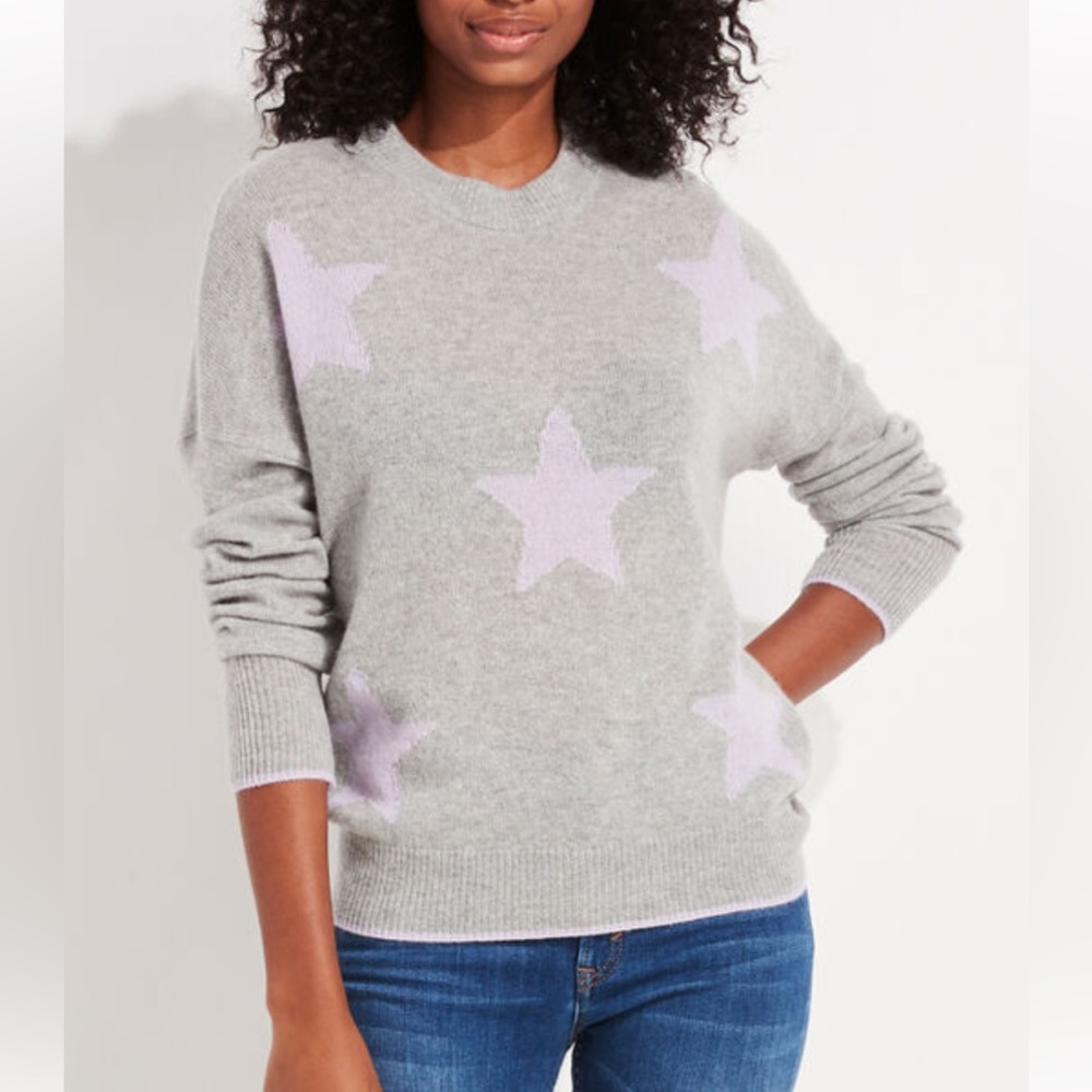Cashmere Vineyard Vines Lofty star crewneck sweater